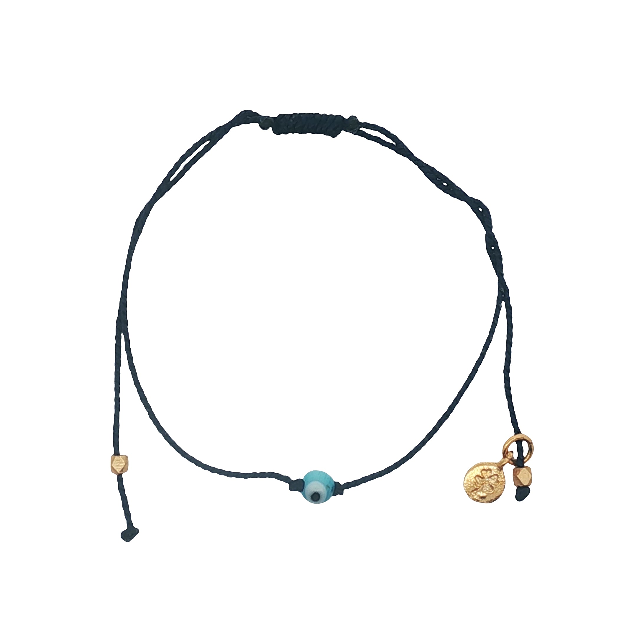 Fine colored thread bracelet and lucky eye