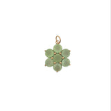 Charms doré fleur avec prehnite