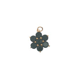 Charms doré fleur avec onyx noire