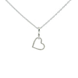 Collier en argent 925 coeurs martelés entrelacés 42 cm