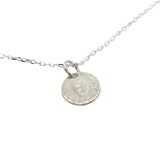Collier en argent 925 petite médaille éclair "amour" 42 cm