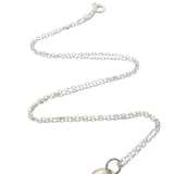 Collier en argent 925 petite médaille éclair "amour" 42 cm