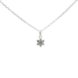 Collier en argent 925 petite fleur avec zircons 42 cm