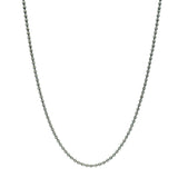 Collier en argent 925 oxydé mate maille boule 50 cm
