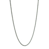 Collier en argent 925 oxydé mate maille boule 50 cm