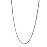 Collier en argent 925 oxydé mate maille boule 50 cm