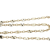 Collier doré infini onyx rouge et zircons 50 cm