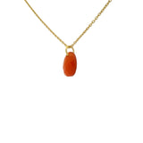 Collier doré onyx rouge facettée 42 cm