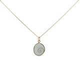 Collier doré oeil de Sainte Lucie cerclé doré 42 cm