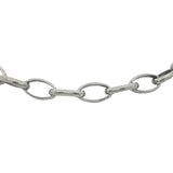 Bracelet homme argent 925 oxydé mate maille jaseron ovale