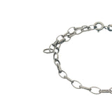 Bracelet homme argent 925 oxydé mate maille jaseron ovale