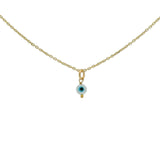 Collier doré petit oeil nacre 42 cm