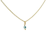 Collier doré petit oeil nacre 42 cm