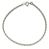 Bracelet homme argent 925 oxydé mate maille cobra