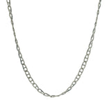 Collier en argent 925 oxydé mate maille marine plate 50 cm