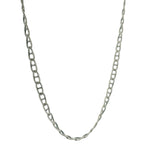 Collier en argent 925 oxydé mate maille marine plate 50 cm