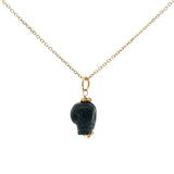 CHARM gold black skull