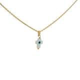 Golden necklace with mother-of-pearl eye talisman