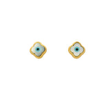 Golden curls and mother-of-pearl eye