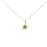 Collier étoile dorée et zircons blancs