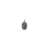 Charms doré lapis lazuli cabochon et scarabée doré