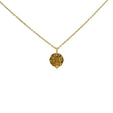 Gold necklace with zodiac sign medal