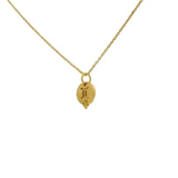 Gold necklace with zodiac sign medal