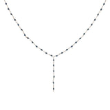 Collier doré base chapelet chaine rosary lapis lazuli 54 cm