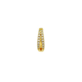 Mini gold creole double ring and zircons