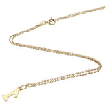 Collier doré chiffre 1 martelé 42 cm