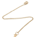 Collier doré chiffre 7 martelé 42 cm
