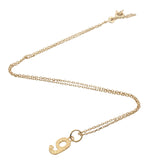 Collier doré chiffre 9 martelé 42 cm