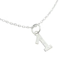 Collier argent 925 chiffre 1 martelé 42 cm