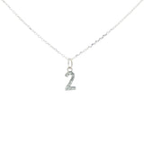 Collier argent 925 chiffre 2 martelé 42 cm