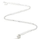 Collier argent 925 chiffre 2 martelé 42 cm