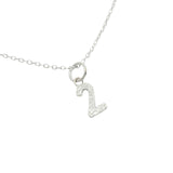 Collier argent 925 chiffre 2 martelé 42 cm