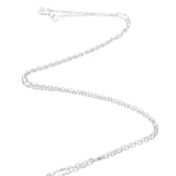 925 silver hammered number necklace