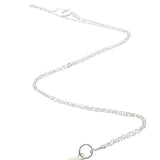 925 silver hammered number necklace