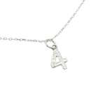 925 silver hammered number necklace