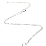 Collier argent 925 chiffre 7 martelé 42 cm