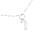 Collier argent 925 chiffre 7 martelé 42 cm