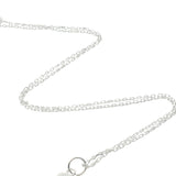 925 silver hammered number necklace