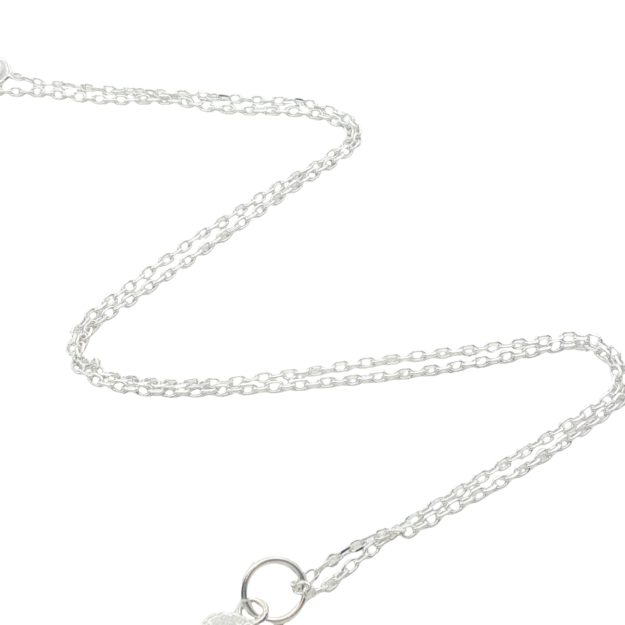 Collier argent 925 chiffre 8 martelé 42 cm