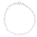 Bracelet homme argent 925 et maille jaseron ovale