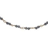 Collier doré avec duo iolite 75 cm