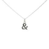 Collier argent 925 martelé symbole &