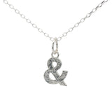 Collier argent 925 martelé symbole &