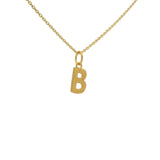 Collier doré lettre B martelée 42 cm