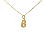 Collier doré lettre B martelée 42 cm