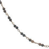 Collier doré avec duo oeil de tigre 75 cm